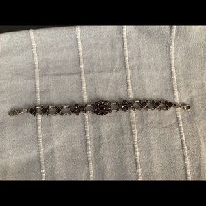 Garnet & Silver Bracelet